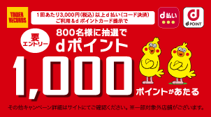 タワーレコード｜抽選でdポイント1,000ptあたる！