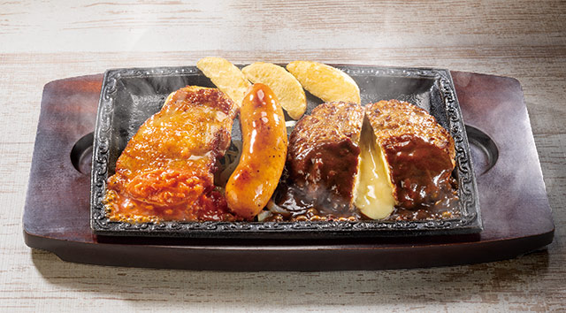 （単品）チーズINハンバーグミックスグリル