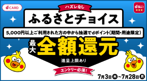 ふるさとチョイス抽選で最大全額還元キャンペーン
