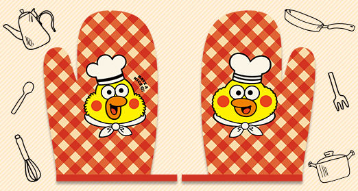 ぽいんこ ポインコ キッチンミトン(鍋つかみ)片手用｜ポインコグッズ｜d